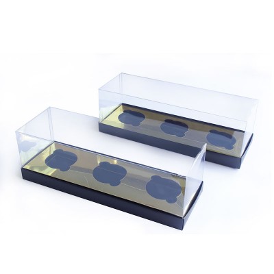 Caja en Acetato Transparente Cubica Fondo en Cart&oacute;n para Dulces y Chocolates