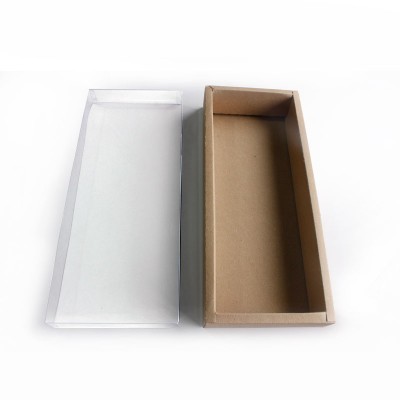 Caja de Cart&oacute;n rectangular con tapa en acetato para souvenirs y recordatorios